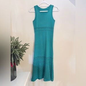 Summer Teal Sleeveless Dress